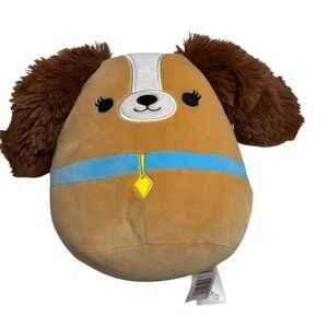 Squishmallows Brown and Blue Plush Dog
